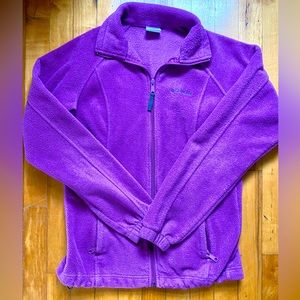 Women’s Purple Columbia Fleece Zip-Up Jacket. Women’s Small